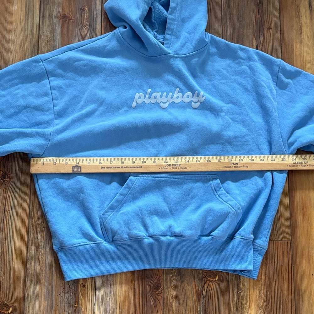 PLAYBOY Light Blue Hoodie Small - Picture 5 of 7